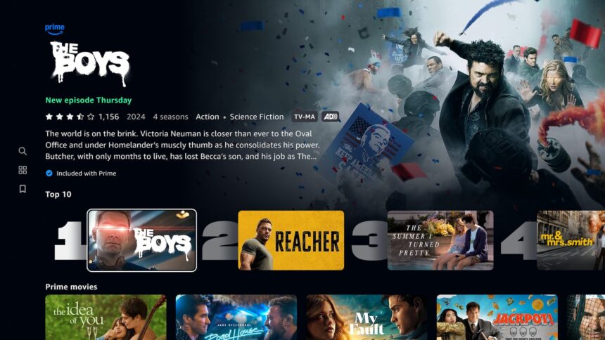 Amazon Prime Video Interface showing images